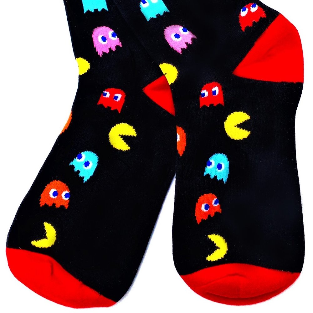 PAC MAN - Red Toe Video Game Socks